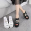 Mùa Hè Nêm Gót Dày Cá Miệng Dép Nữ Bên Trong Tăng Chiều Cao Bên Ngoài Mặc Flip-Flops 11cm Cao Gót R