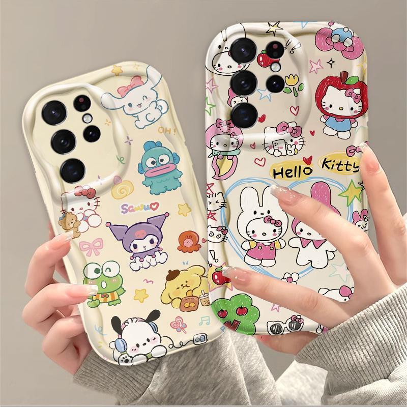 Thích hợp cho Samsung S20 S21 S22 S23 S24 S25 S26 + FE Plus Ultra 3D Bảo vệ TPU mềm Khủng long dễ thương Vỏ điện thoại chống sốc