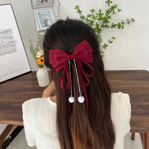 Dễ Thương Tua Rua Bóng Ruy Băng Nơ Kẹp Tóc Ngọt Nơ Kẹp Tóc Thời Trang Phụ Kiện Tóc Cho Nữ Bé Gái