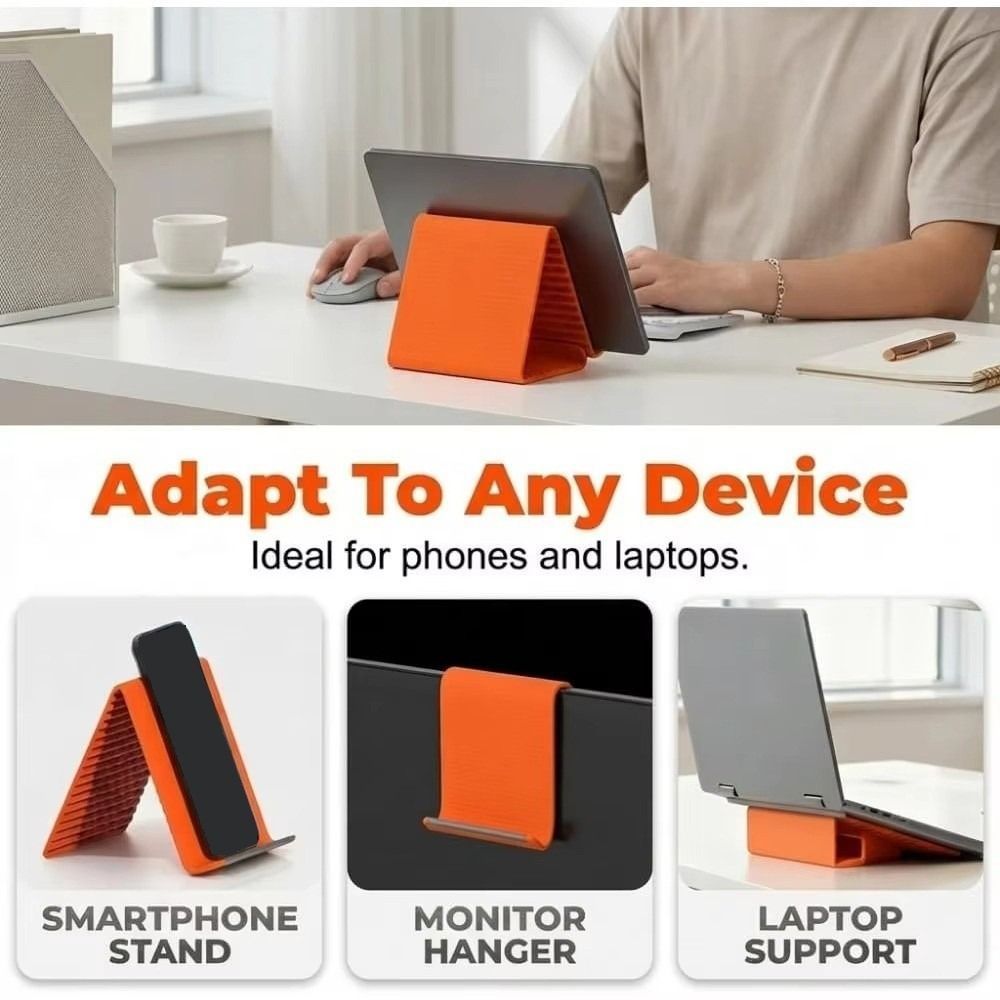 Giá đỡ điện thoại silicon đa góc linh hoạt, có thể gập lại, chống trượt, điều chỉnh, để bàn/máy tính bảng