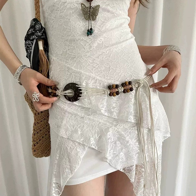 Dây đeo thắt lưng bện thời trang Bohemian hoa Retro Bướm Nữ Dây thắt lưng