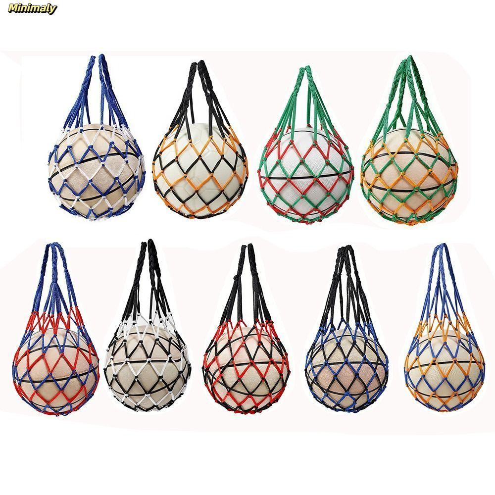 [Vận chuyển nhanh] Túi đựng bóng rổ MINIMALY, Túi nylon nhiều màu, Túi lưới dệt bóng
