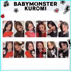 HT2 6 Cái / bộ BÉMONSTER × Kuromi LOMO Card AHYEON RAMI Bưu Thiếp Bộ Sưu Tập Ngôi Sao Ngoại Vi TH2