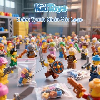 Set 40 mô hình lắp ráp mini figure KidToys tặng đế – nhân vật hoạt hình Minecraft cho bé