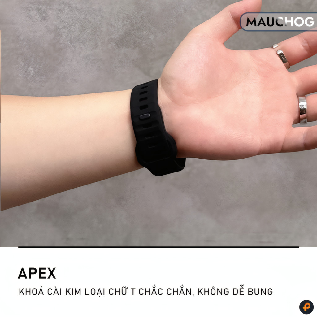 Dây Đeo Cao Su Silicon Thoáng Khí Cho Đồng Hồ Apple Watch Ultra Series S11 10 9 8 7 6 SE 44/45/46/49 38/40/41/42mm