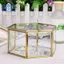 Hộp đựng đồ trang sức cổ điển bằng kính hình học vàng Hộp sắp xếp trưng bày trang sức Hộp trang trí nhà để lưu trữ (Lớn)