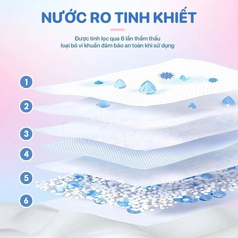 Khăn Uớt Topgia 80 tờ Ban Mai Cho Bé, Không Chứa Cồn và Parabens, An toàn cho da