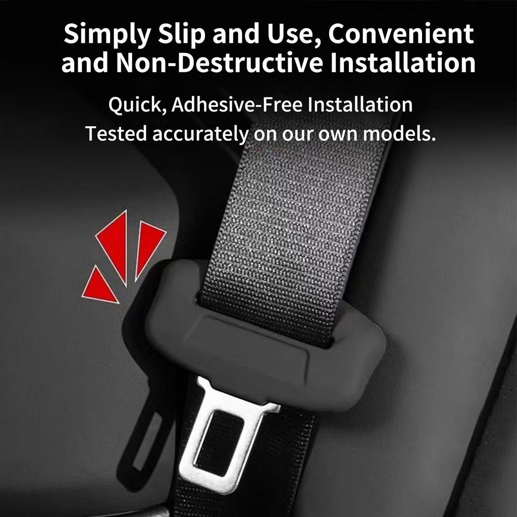 Dây An Toàn Ô Tô Khóa Giá Đỡ Khóa Silicon Bảo Vệ Dây Đeo Ghế Chèn Cho Xe Sedan SUV RV Xe Tải mueadsyvn