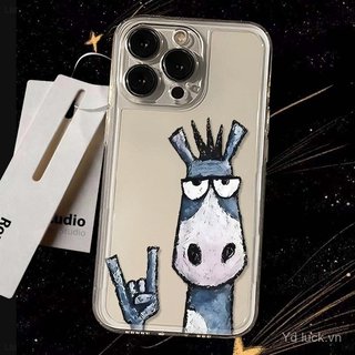 Ốp lưng trong suốt thời trang trừu tượng ngộ nghĩnh Ngựa Bán chạy Thích hợp cho iPhone 17promax / 16promax / 13 / 15pro / xr / 14pro / 13promax / 16plus / 17 Vỏ điện thoại chống sốc