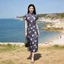 Đầm sườn xám plus size dáng dài, style retro mỏng nhẹ, trendy Trung Quốc
