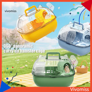Lồng Hamster du lịch Hộp đựng thú cưng nhỏ có vòm trong suốt Thùng thông gió di động cho chuột Gerbils – Hoàn hảo cho chuyến đi thú y Dã ngoại ngoài trời Thú cưng an toàn cho chuột Hamster