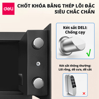 Két Sắt Điện Tử Khóa Mật Mã DELI Két Sắt Mini Chống Trộm Khóa Số Điện Tử, Hợp Kim Thép