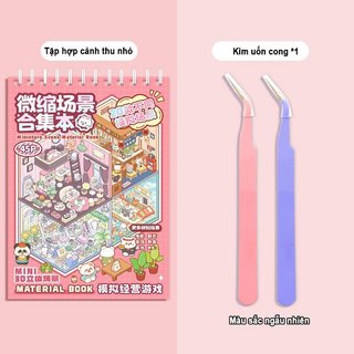 Bộ Nhãn Dán 3D Có Thể Tái Sử Dụng Cảnh PET DIY Sổ Lưu Niệm Trang Trí Câu Chuyện Trẻ Em Thủ Công Hoạt Động Gói