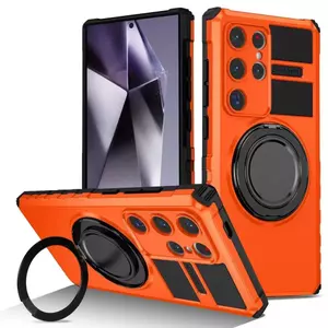 Dành Cho Samsung Galaxy S26 Edge S25 S24 S23 S22 Ultra Plus FE Armor Case Từ Tính Sạc Không Dây Xoay Giá Đỡ Chống Rơi Cove