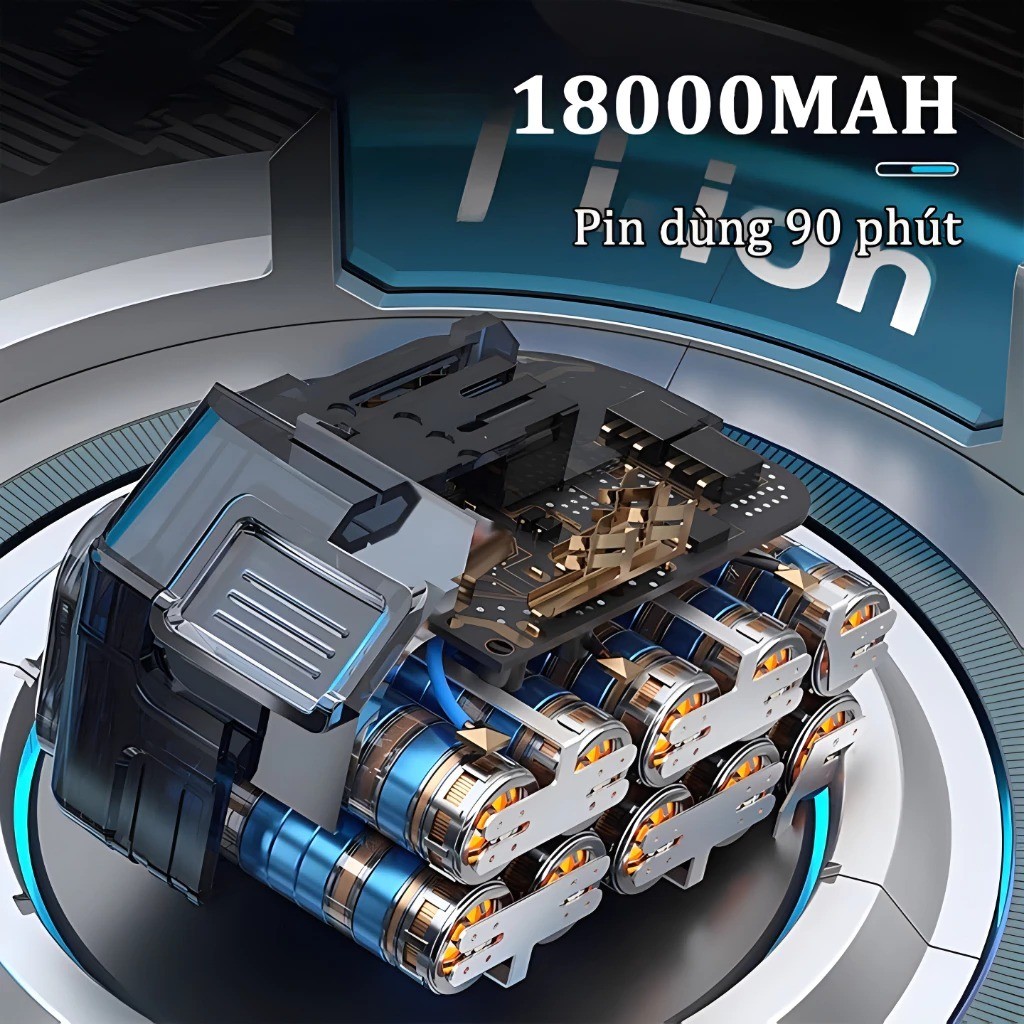 Máy Thổi Phản Lực Không Dây Cầm Tay Siêu Mạnh Công Suất 1050W, Động Cơ Lõi Đồng Thổi Bụi Cực Nhanh, Dọn Dẹp Tiện Lợi