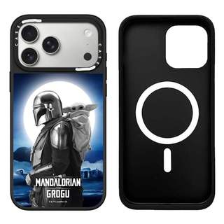 CASECASE X The MandalorianTM Và Grogu Mặt Trăng Ốp Lưng Gương Đen & Bạc Hút Từ Tính IPhone Dành Cho IPhone 17 Air 16 15 14 13 12 Pro Max Plus Ốp Lưng Cứng Có Hộp Khắc Logo