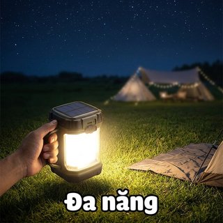 Đèn lồng cắm trại năng lượng mặt trời Loại C có thể sạc lại chống nước 1200mAh LED Lều Light Hook IPX4