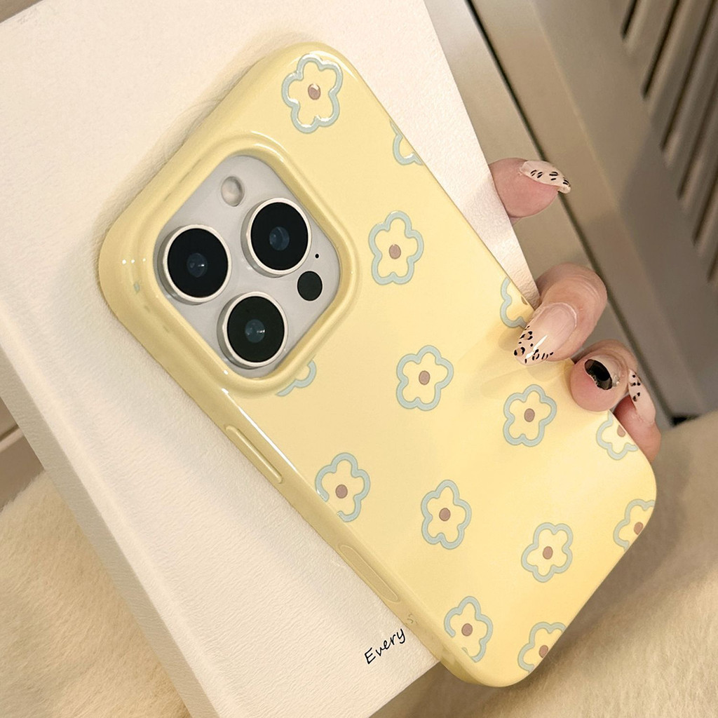 Đường hoa nhỏ phù hợp với 17 vỏ điện thoại di động iPhone16promax nhẹ nhàng nhỏ tươi 15