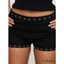 Quần short Mini nữ thường ngày mùa hè Bạc Grommet Trim Quần short cổ thấp màu đen