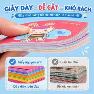Đồ cắt giấy hình con vật – Thủ công mẫu giáo cho trẻ 3-6 tuổi, bé 2 tuổi nhập môn, nguyên liệu an toàn cho trai gái