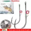 DUSKGLOW 10 Chiếc Móc Cá Thép carbon Cao, Dụng Cụ Chọn Giun Mềm Mồi Tôm Sống Móc Lò Xo, Khoảng Cách Rộng Wacky Giun Không Cần Cỏ Tôm Móc Phụ Kiện Câu Cá Biển