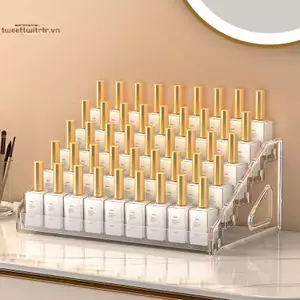 TRTR Nail Art Hộp Bảo Quản Nhiều Lớp Trong Suốt Sơn Móng Tay Kệ Trưng Bày Hộ Gia Đình Hàng Ngày Lipsti Mỹ Phẩm Sơn Móng Tay Keo Kệ VN