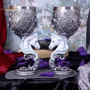 TRTR 1 Chiếc Thời Trung Cổ Retro Cốc 3D Kính Đỏ Thép Không Gỉ Lót Cotail Kính Retro Sáng Tạo Cá Tính Quà Tặng Trang Trí VN