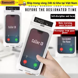Hộp khóa điện thoại ESSENCEH có hẹn giờ, Nắp trong suốt Màn hình LCD Hộp lưu trữ tủ khóa điện thoại, Hộp điện thoại di động 24 giờ tự điều khiển Học sinh đại học