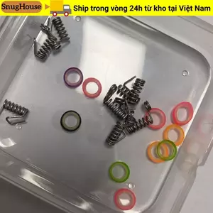 SNUGHOUSE 10 Chiếc Mồi Tôm Sống Móc Lò Xo, Chống Ăn Mòn Bền Đẹp Chống Ăn Mòn Thép carbon Cao Su, Wacky Weedless Giun Cao Su Pickerel Tôm Móc Phụ Kiện Câu Cá Biển