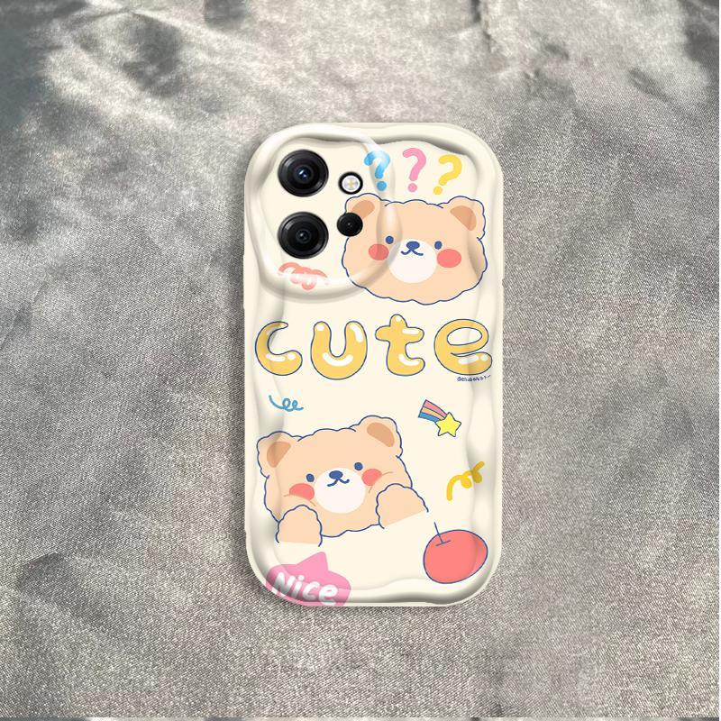 Thích hợp cho Redmi Note 12 4G Wave Soft TPU Bear Rilakkuma Vỏ điện thoại chống sốc