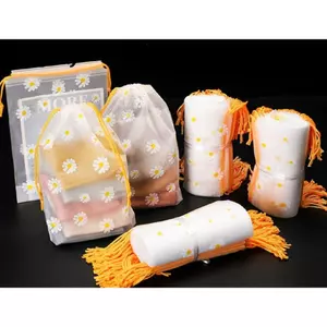 MARGREDY 1 Túi Dây Rút Tổ Chức Có Thể Gập Lại Túi Bảo Quản Sân Vườn Trong Suốt Túi Bảo Quản Mờ Túi Bảo Quản
