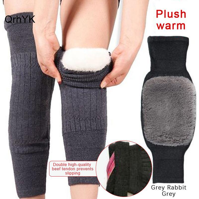 1 Cặp Bảo Vệ Đầu Gối Giữ Ấm Mùa Đông Cho Nữ, Hỗ Trợ Viêm Khớp, Thỏ QrhYK