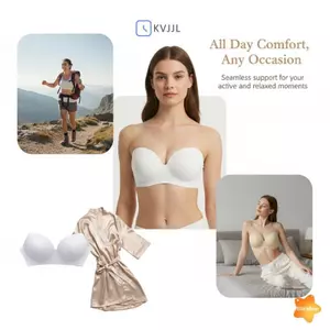 Áo ngực nâng ngực liền mạch dành cho nữ quây vô hình 1 mảnh cô đặc Cốc tập hợp cho váy cưới Đồ lót vô hình mới