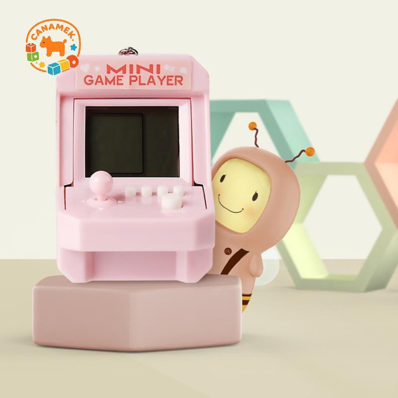 Máy chơi Game cầm tay Mini CANAMEK có móc khóa Trẻ em Câu đố cầm tay Retro Arcade CSF