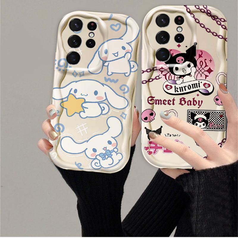 Thích hợp cho Samsung S20 S21 S22 S23 S24 S25 S26 + FE Plus Ultra 3D Bảo vệ TPU mềm Kuromi Cinnamoroll Vỏ điện thoại chống sốc