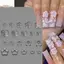 TRTR Silicone Hoa Móng Tay Nghệ Thuật Khuôn Mẫu Thiết Kế 3D Linh Hoạt Có Thể Tái Sử Dụng Cho Acrylic Gel Trang Trí Móng Tay Tại Nhà VN