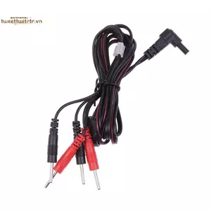 TRTR 1 Cái 2,35mm Mới Điện Cực Chì Điện Sho Dây Cáp Cho Máy Mát Xa Kết Nối Cáp Massage Và Thư Giãn VN