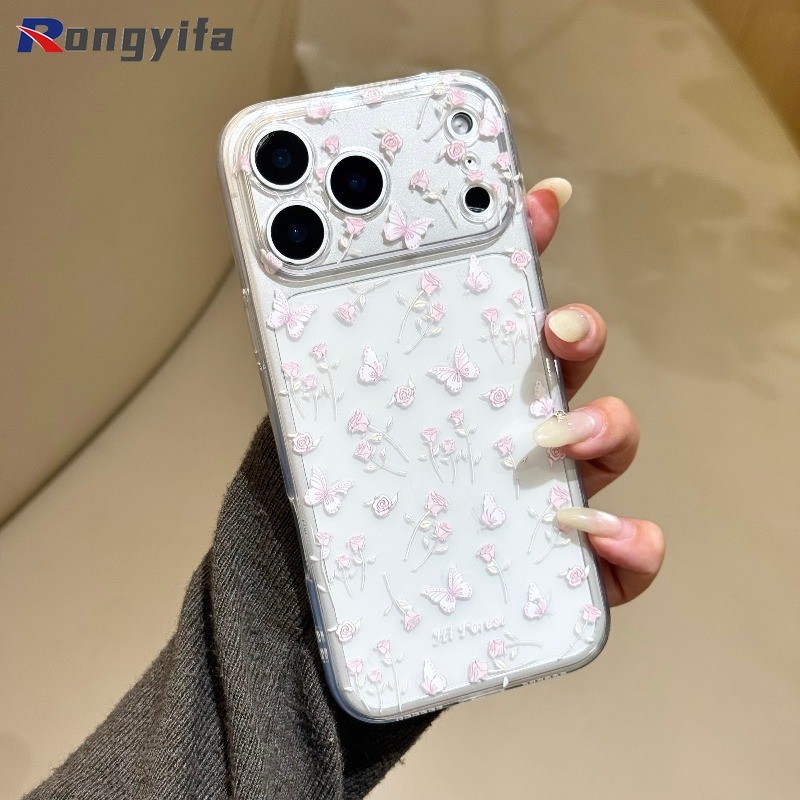 Ốp Điện Thoại Hoa Hoạt Hình Cho Redmi K80 K70 K70E K60 K50i K50 K40S K40 K30 K30i K20 Pro Plus Ultra Cover Hoa Tươi Dễ Thương Trong Suốt Vỏ Mềm