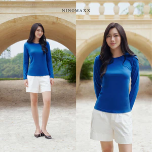 Áo Thun Nữ Tay Dài Chất Cotton Trẻ Trung Năng Động Nhiều Màu NINOMAXX 2510001