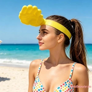 Mũ chống nắng bằng nhựa ngộ nghĩnh dành cho người lớn Hình lòng bàn tay sáng tạo Tấm che ngoài trời mùa hè Mũ mới lạ Hilarious cho các bữa tiệc và tay quay