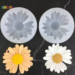 < Honeyba > Khuôn Silicon Hoa Cúc Hoa Cúc Có Lỗ Hương Liệu Ô Tô Epoxy Handmade Xà Phòng Nến Khuôn DIY Trang Trí Kẹo Đóng Băng Khuôn Đẹp