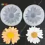 < Honeyba > Khuôn Silicon Hoa Cúc Hoa Cúc Có Lỗ Hương Liệu Ô Tô Epoxy Handmade Xà Phòng Nến Khuôn DIY Trang Trí Kẹo Đóng Băng Khuôn Đẹp