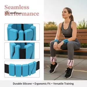 < WHPHous-t > Trọng lượng mắt cá chân cổ tay 1lb Mỗi chiếc Velcro có thể điều chỉnh cho nam nữ Đa năng để chạy bộ Yoga Bơi chạy bộ Phòng tập thể dục Sử dụng Đẹp