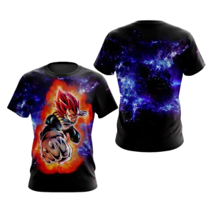 Bandai Vegeta Dragon Ball Z Anime 3D In Áo Thun Không Phai Màu Mùa Hè Nhanh Khô Thoải Mái Unisex Top