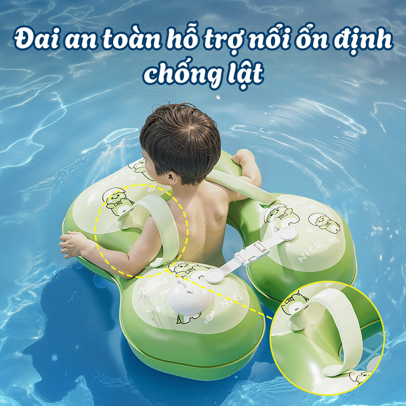 Phao Bơi Chống Lật HomeMate Cho Bé 6 Tháng – 3 Tuổi, Phao Tự Bơm Hơi Gấp Gọn Họa Tiết Dễ Thương
