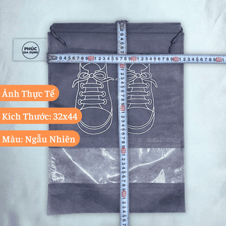 Mẫu Mới - Set 10 Túi Vải Đựng Giày Dép Đi Du Lịch Size 32x44 - Túi Dây Rút Vải Không Dệt Chống Bụi Mịn