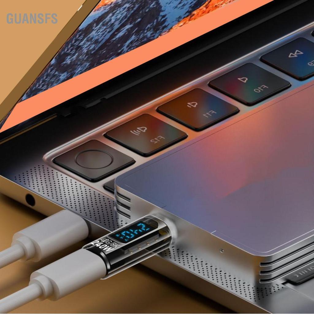 Guansfs Guansfs USB C Adapter Điện Máy PD 240W Màn Hình Hiển Thị Video 8K 60Hz 40Gbps Truyền Thiết Kế Kỹ Thuật Số nam Đến Nữ Nối Dài