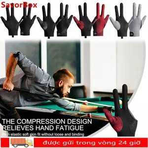 Găng tay bi-a SAVORBOX, Găng tay ngáy co giãn Spandex, Phụ kiện tập thể dục Găng tay ba ngón tay trái thoáng khí