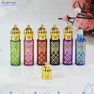 Chai tinh dầu Mini DAYBREAK, Chai nước hoa rỗng bóng lăn thủy tinh, Bao bì màu sắc 8ml Chai thủy tinh di động Phụ kiện du lịch