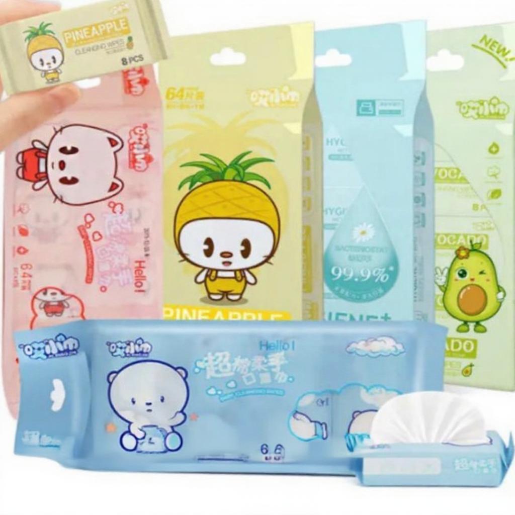 Set 8 Khăn Giấy Ướt Mini Bỏ Túi